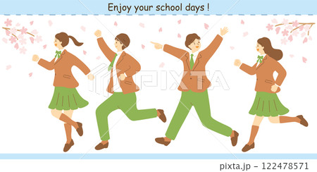 駆け抜ける学生たち 駆け抜ける学生たち 122478571