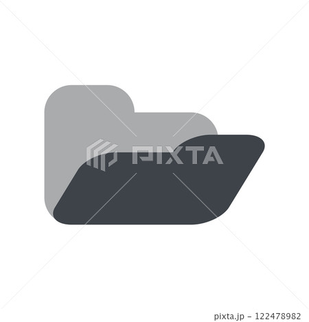 Simple vector icon open folder 122478982