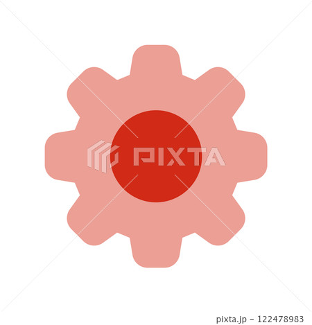 Simple vector icon setup button 122478983