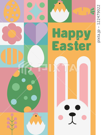 Modern geometric abstract easter pattern 122479022