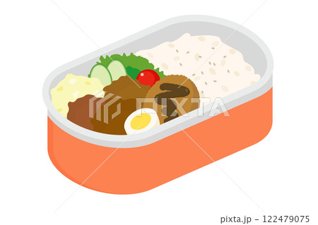 唐揚げとコロッケのお弁当 唐揚げとコロッケのお弁当 122479075