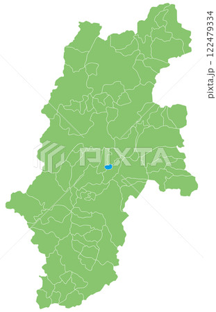 分割できる長野県地図　 122479334