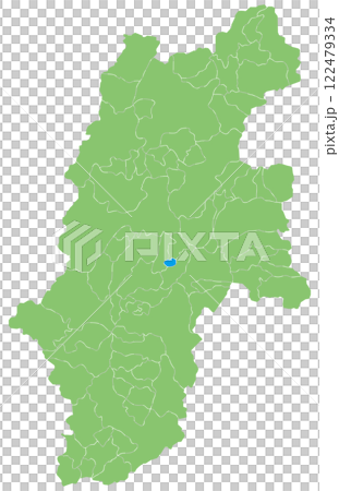 分割できる長野県地図　 122479334