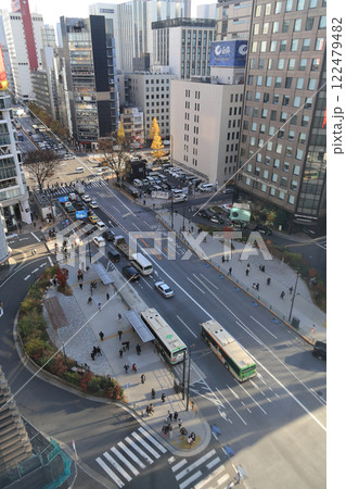 東銀座交差点、晴海通り 122479482