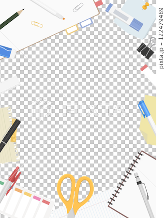 Stationery frame, background material, portrait orientation 122479489