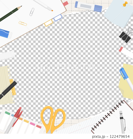 Torn graph paper and stationery background frame, square size Torn graph paper and stationery background frame, square size 122479654