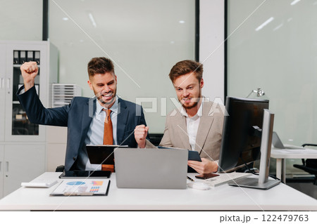 International team creative are excited business success. 122479763