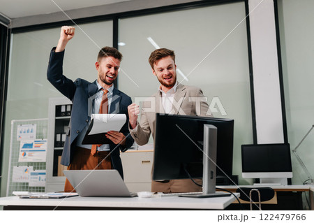 International team creative are excited business success. International team creative are excited business success. 122479766