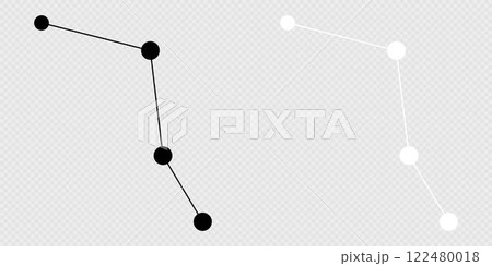 Caelum constellation map set. Vector illustration. Caelum constellation map set. Vector illustration. 122480018