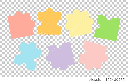 パズル　ピース　イラスト 122480925