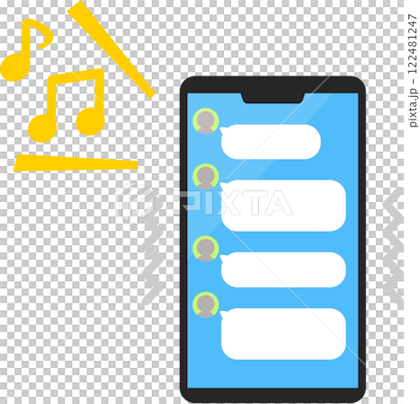 A smartphone receiving continuous messages 122481247