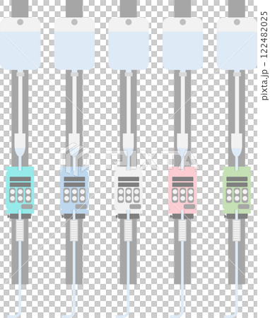 輸液ポンプ(医療機器)のグラフィック素材のイラストセット 輸液ポンプ(医療機器)のグラフィック素材のイラストセット 122482025