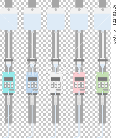 輸液幫浦（醫療設備）圖形材料插圖集 122482026