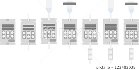 輸液ポンプ(医療機器)のグラフィック素材のイラストセット 122482039