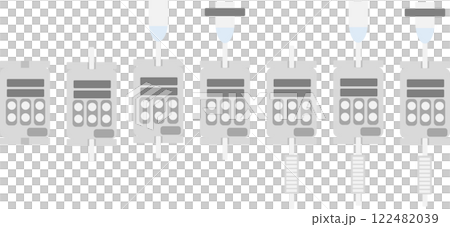 輸液ポンプ(医療機器)のグラフィック素材のイラストセット 122482039