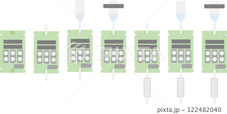 輸液ポンプ(医療機器)のグラフィック素材のイラストセット 輸液ポンプ(医療機器)のグラフィック素材のイラストセット 122482040