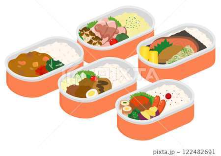 いろいろなお弁当5種類セット 122482691