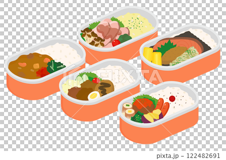 いろいろなお弁当5種類セット 122482691
