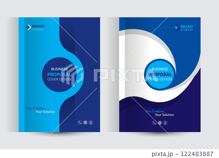 Corporate Business Proposal Catalog cover Design Template 122483887