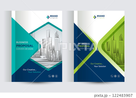 Corporate Business Proposal Catalog cover Design Template 122483907