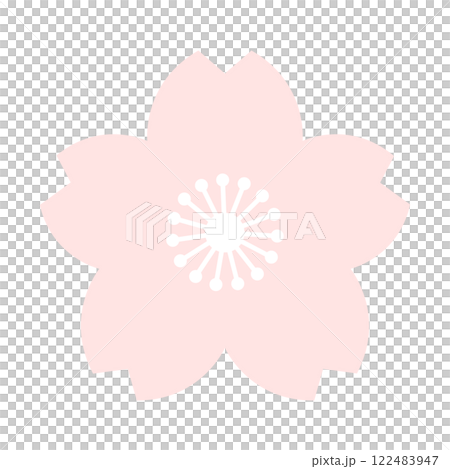 Simple cherry blossom vector illustration material 122483947