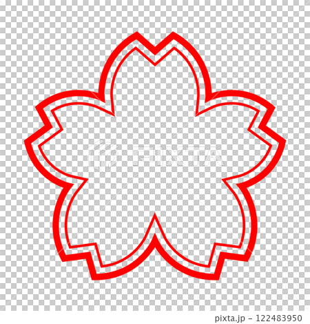 Cherry blossom stamp frame material Cherry blossom stamp frame material 122483950