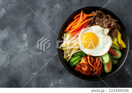 Bibimbap - Korean traditional food. 122484508