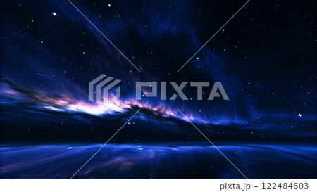 Celestial Blue and Pink Nebula Space Art 122484603