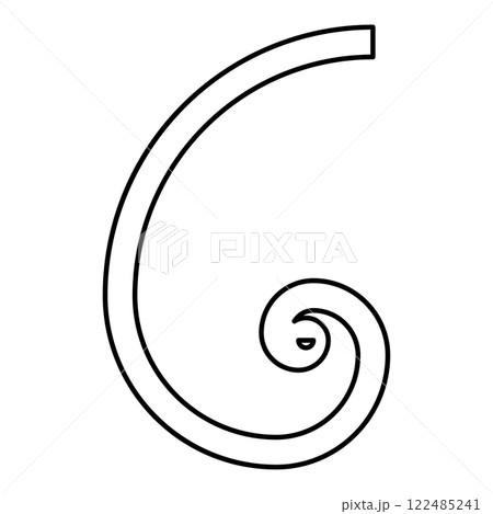 Golden ratio section Sacred geometry symbol ration proportions contour outline line icon black color vector illustration image thin flat style 122485241