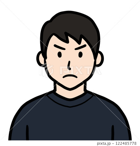 若い男性アイコン(怒る) 若い男性アイコン(怒る) 122485778