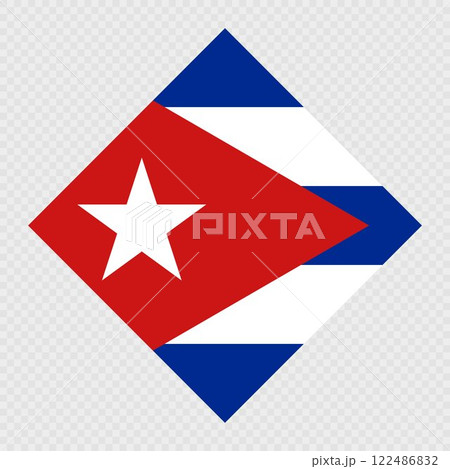 Cuba rhombus flag. Vector illustration. 122486832