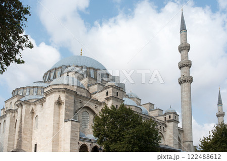 Beautiful view of Suleiman the magnificent mosque in Istanbul, Turkey 122488612