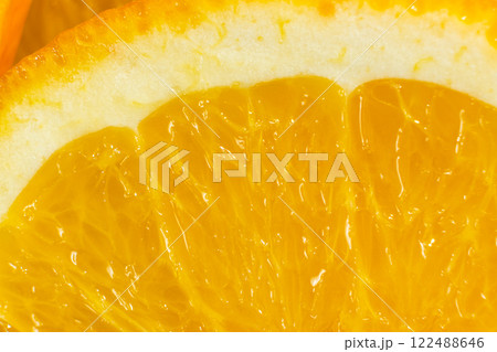 Macro Texture Of Ripe Fresh Orange Fruit Pulp. Macro Texture Of Ripe Fresh Orange Fruit Pulp. 122488646
