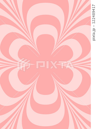 Abstract 90s Y2K background with daisy pattern. Groovy flower in retro colors. Trendy twisted funky vector texture in abstract y2k style. Vector graphic for posters and art prints 122489417