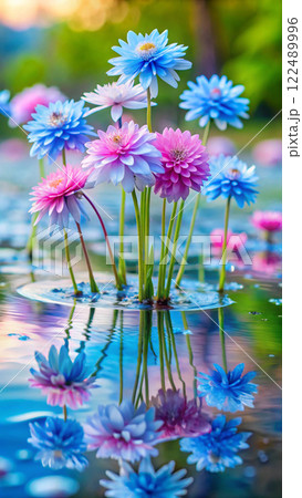 pink lotus flower in the pond 122489996