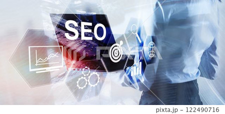 SEO search engine optimization e-commerce and online retail business 122490716