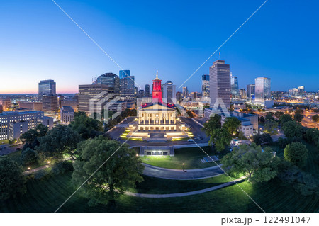 Nashville, Tennessee, USA Skyline with the State Capitol 122491047
