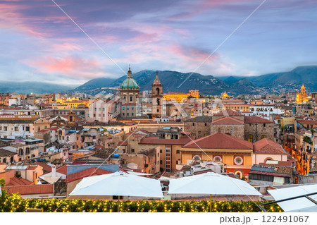 Palermo, Sicily Skyline with Landmarks Palermo, Sicily Skyline with Landmarks 122491067