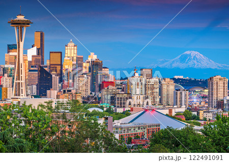 Seattle, Washington, USA Downtown City Skyline 122491091