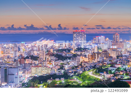 Naha, Okinawa, Japan Cityscape at Twilight 122491099