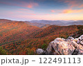 Hiawassee, Georgia, USA landscape with Chatuge Lake in Autumn 122491113