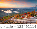 Hiawassee, Georgia, USA landscape with Chatuge Lake in Autumn 122491114