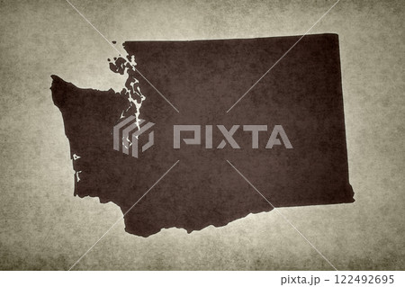Map of the state of Washington on a paper Map of the state of Washington on a paper 122492695