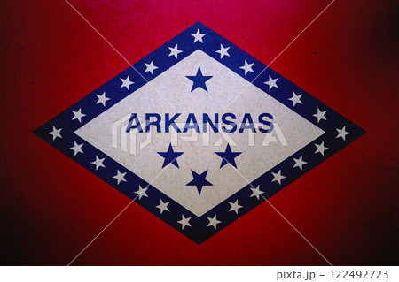 Flag of Arkansas on a paper 122492723