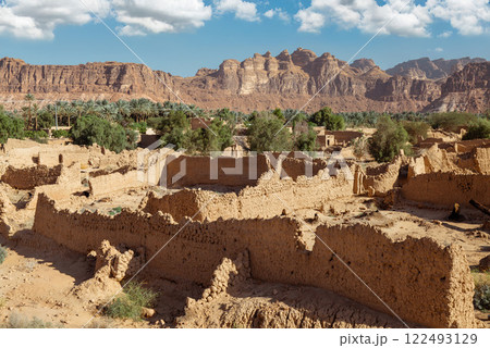 Ruins of AlUla Old Town Ancient Mud-Brick Village in Saudi Arabia 122493129