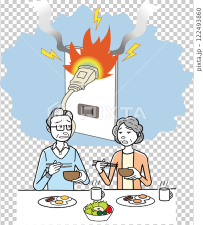 一對老年夫妻擔心插座短路引起火災 122493860