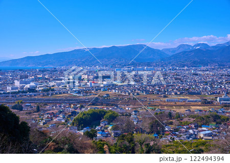 神奈川県小田原市の市街地の眺望(小田原市,白銀山,星ヶ山など) 122494394