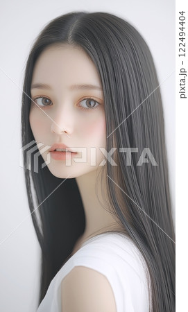綺麗な髪の女性・ヘアスタイル「AI生成画像」 122494404