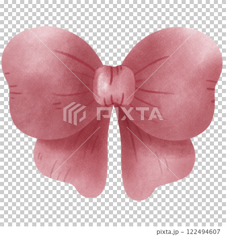 Red Coquette ribbon bow watercolor illustration Red Coquette ribbon bow watercolor illustration 122494607