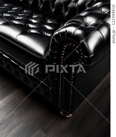暗闇の中のチェスターフィールドソファ 暗闇の中のチェスターフィールドソファ 122494619